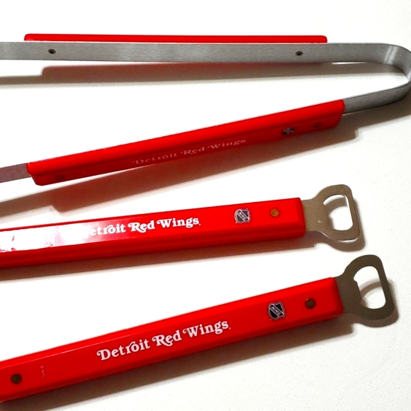 Detroit Red Wings NHL Hockey Sports BBQ Grilling Tool Set 3Pcs. - Picture 6 of 11